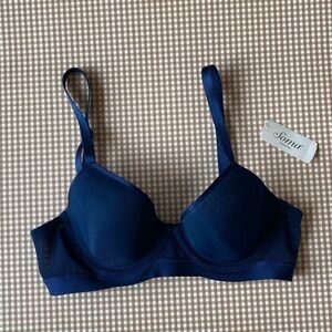 Soma Lightest lift Smooth Demi semi sheer blue bra. Size 34A.‎ NWT